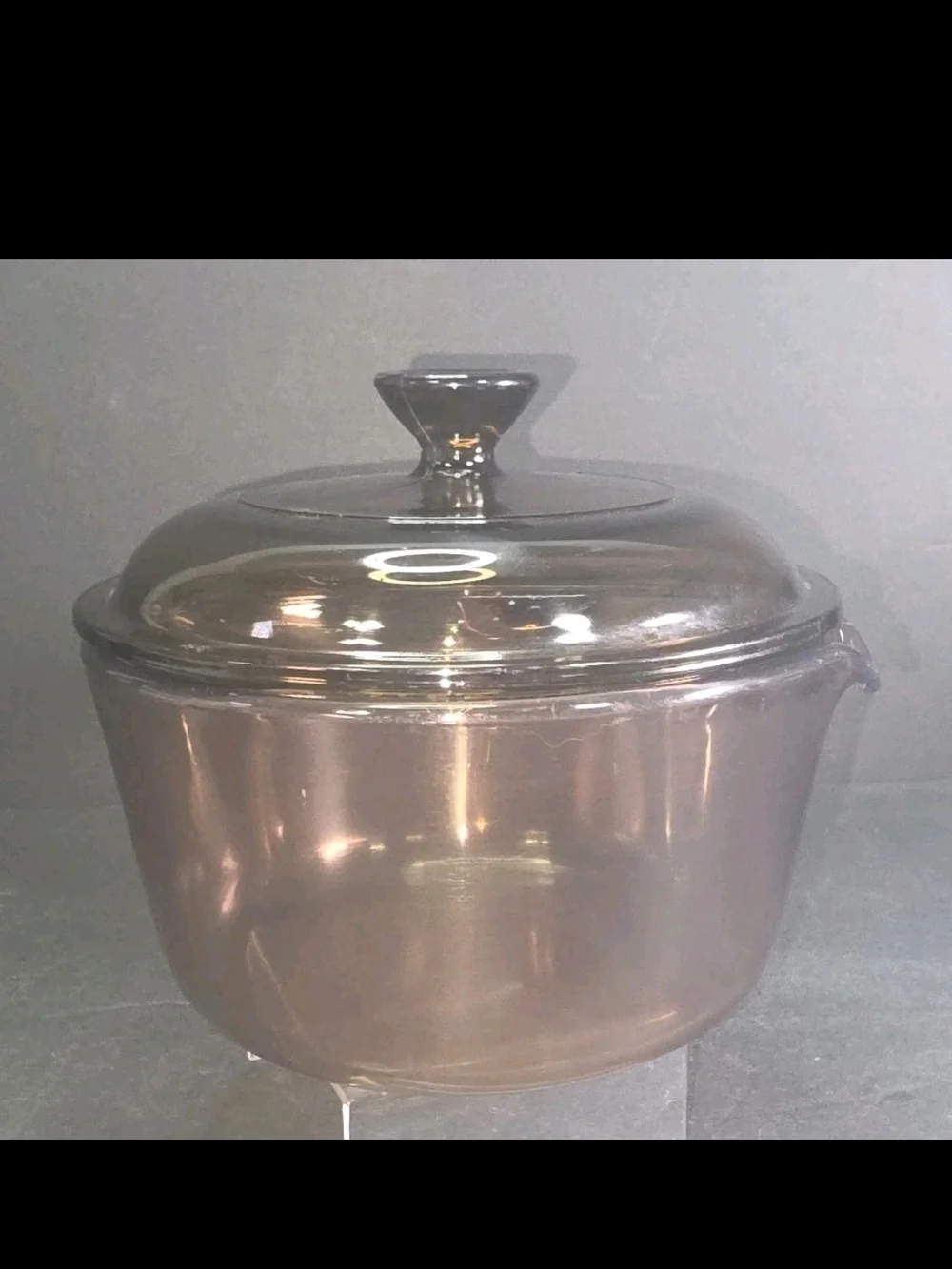 Visions By Corning 1 Liter Saucepan W Lid Amber Glass Made In The USA EUC